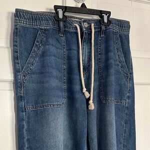 Lucky Brand Blue Denim Pants with Drawstring Size Small